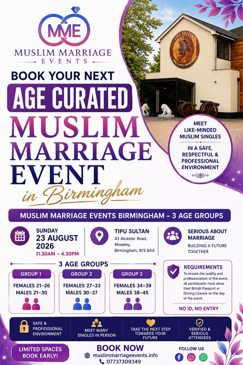 Muslim Marriage Events Birmingham - 3 Groups | 6th December 2026 — photo 1