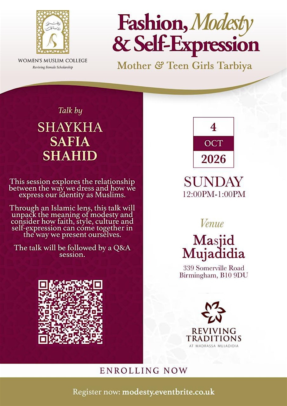 Fashion, Modesty & Self-Expression  | Mothers and Teen Girls Tarbiya