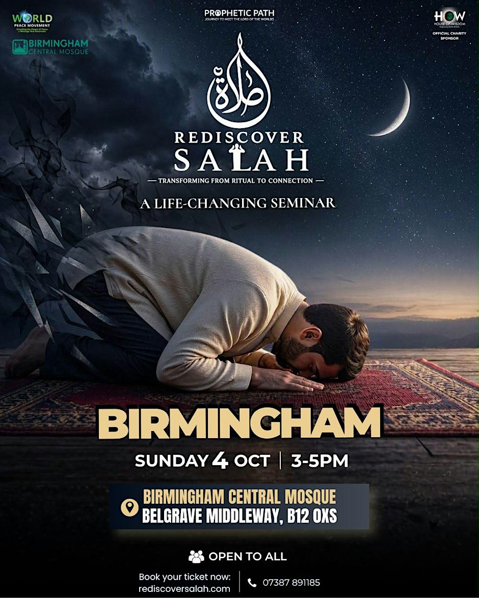 REDISCOVER SALAH — BIRMINGHAM  - OPEN TO ALL