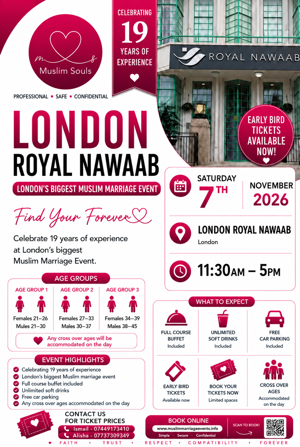 Muslim Marriage Events London - 3 Age Groups | 7th November 2026